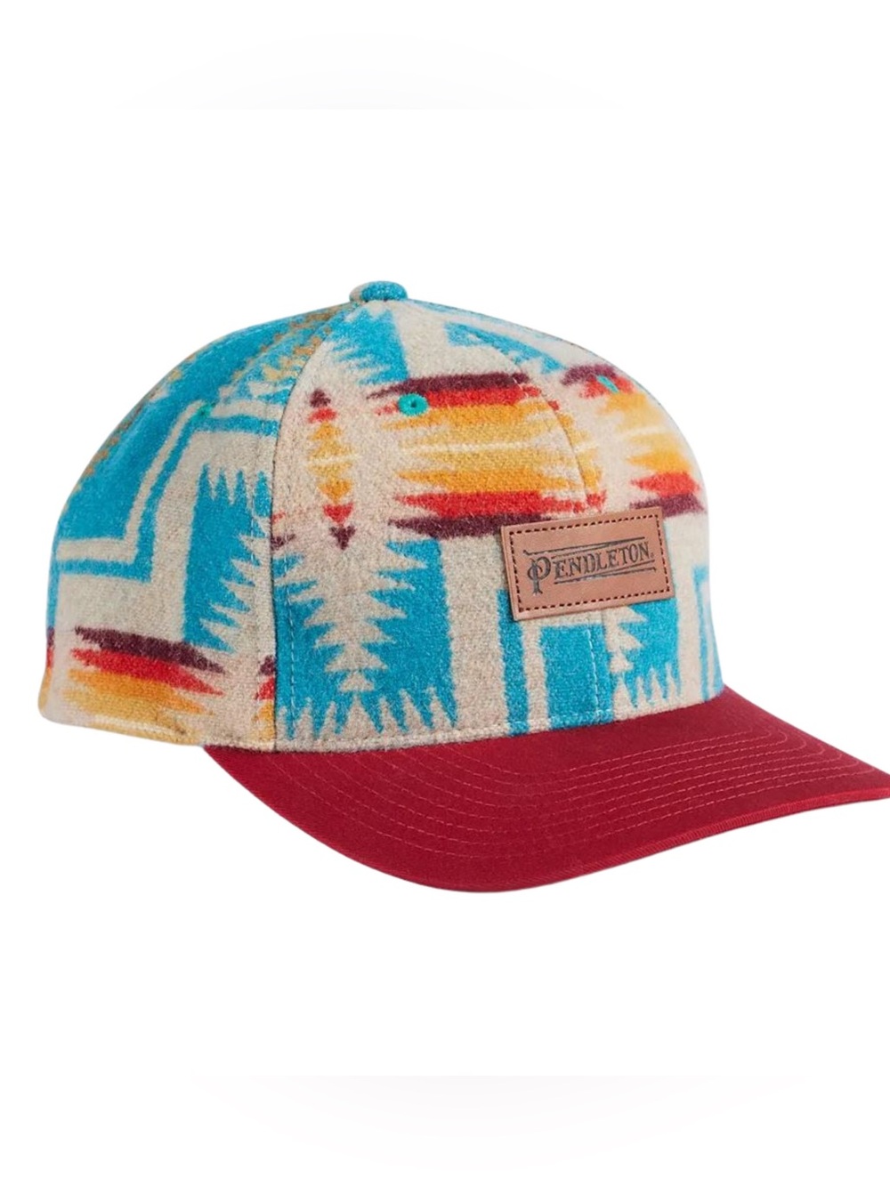 NWT OS Unisex Pendleton Turquoise Blue Brown Harding Wool Hat 100% Virgin Wool
